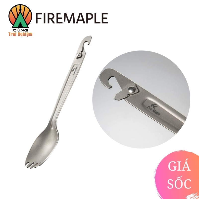 [CHÍNH HÃNG] Thìa Đa Năng 3 Trong 1 Titan Woodpecker Fire Maple FMP-Spork01 Chuyên Dụng Cho Du Lịch, Dã Ngoại Cắm Trại