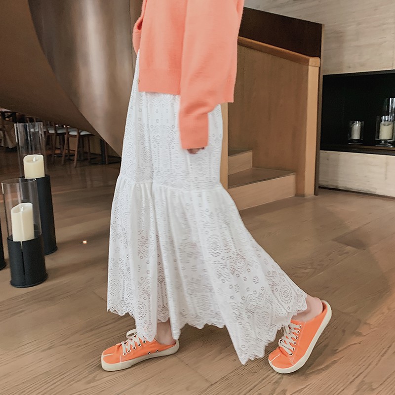 Chân váy ren thiết kế xinh xắn phong cách Hàn Quốc | BigBuy360 - bigbuy360.vn