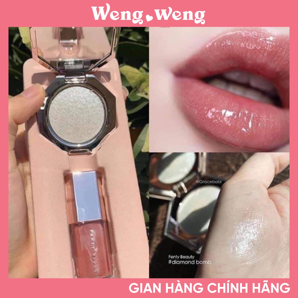 Set Son Bong Highlight Mini Fenty Beauty Diamond Bomb Baby Travel Luminizing Set Son Bong Thefaceholic Com