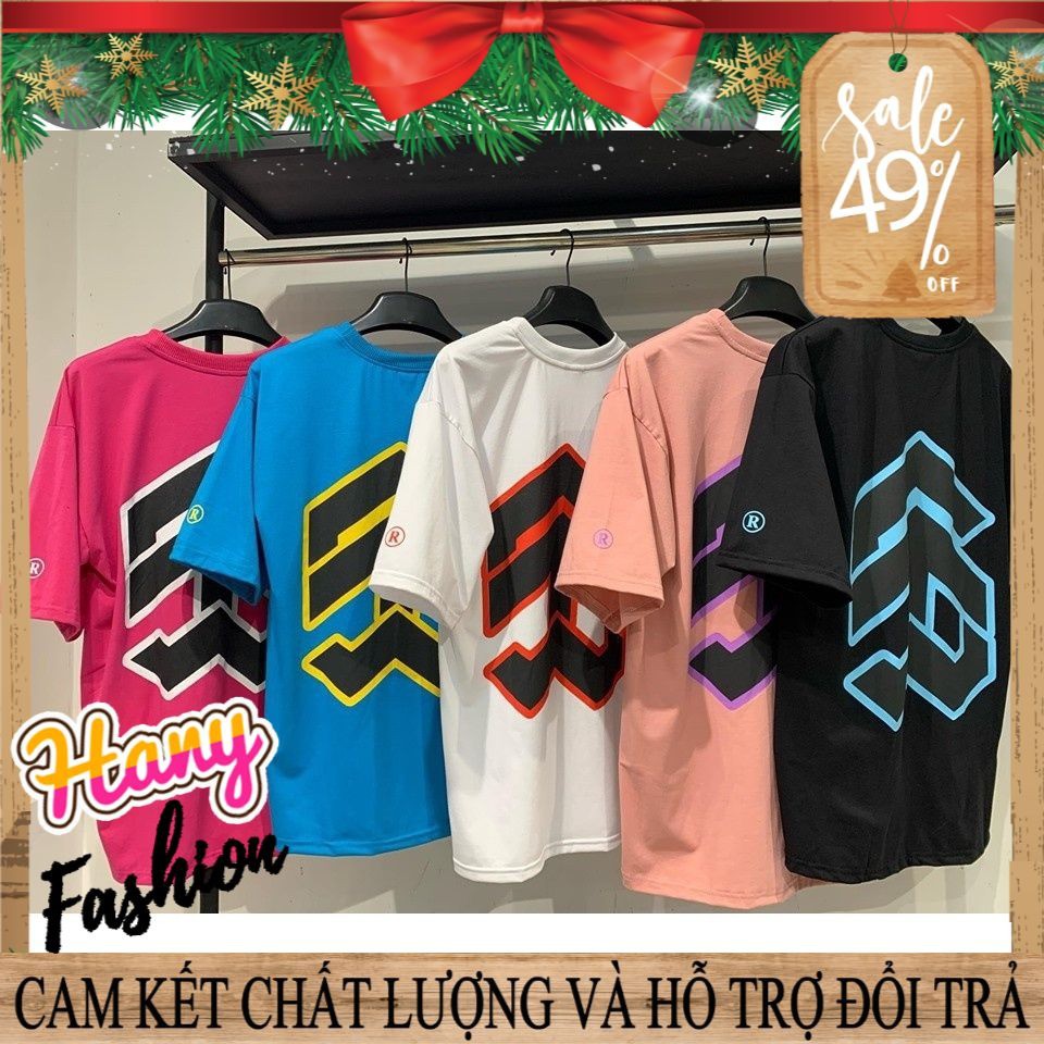 Áo thun unisex tay lỡ 5theway big logo 6 màu siêu đẹp || Hany Shop