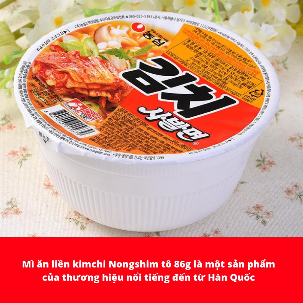 MÌ ĂN LIỀN KIM CHI NONGSHIM HÀN QUỐC TÔ 86G