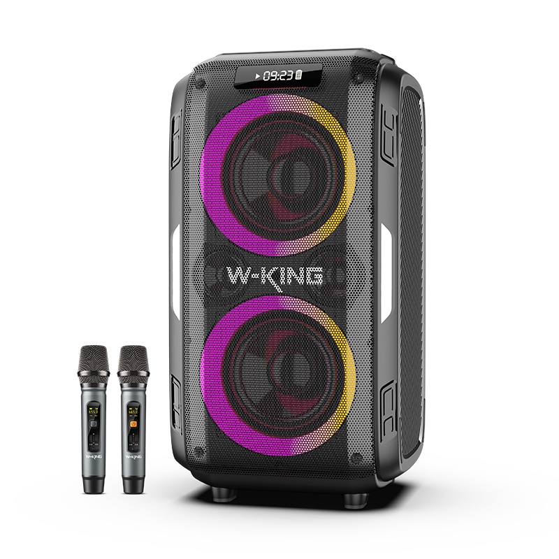LOA BLUETOOTH W-KING T9 PRO Hai Micro (Kèm 2 Micro không dây)
