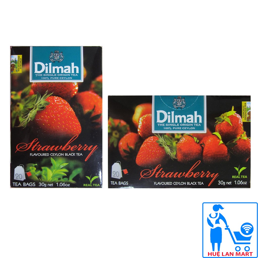 [CHÍNH HÃNG] Trà Dilmah Hương Dâu Hộp 30g (1,5 g x 20 gói túi lọc)