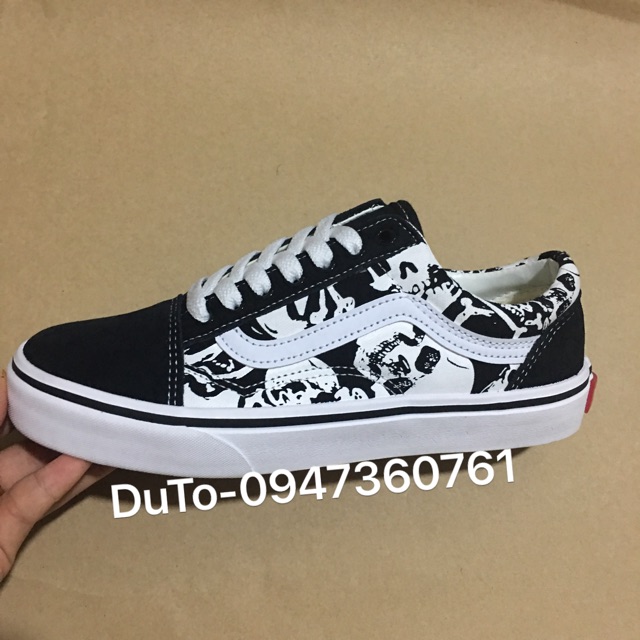 GIÀY 𝐕𝐀𝐍𝐒 OLD SKOOL SKULLS đầu lâu size 36->43 NAM NỮ