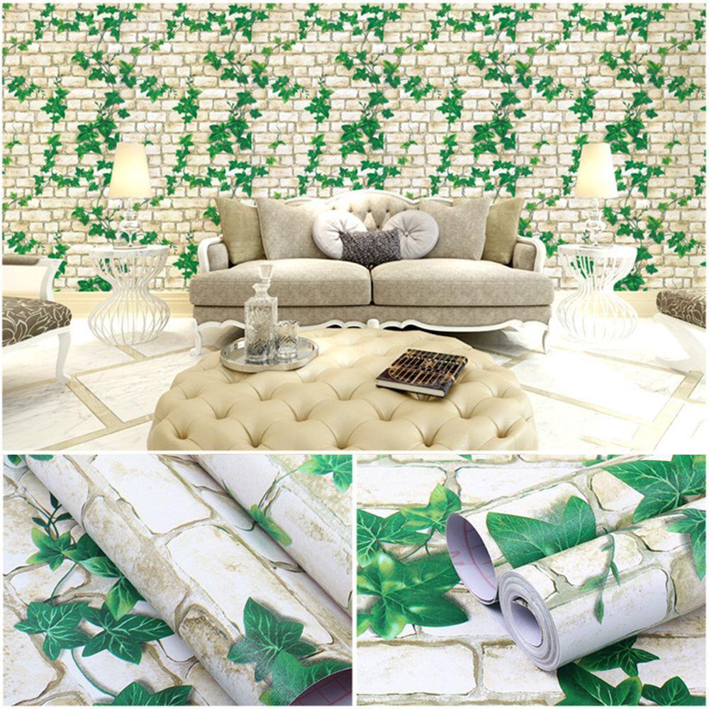PISTA Giấy Dán Tường PVC Họa Tiết Gạch 3D Chất Lượng Cao Trang Trí Nội Thất