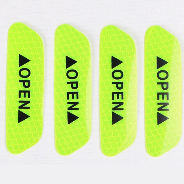 ✅Set 4 miếng dán phản quang cảnh báo an toàn khi mở cửa xe ô tô