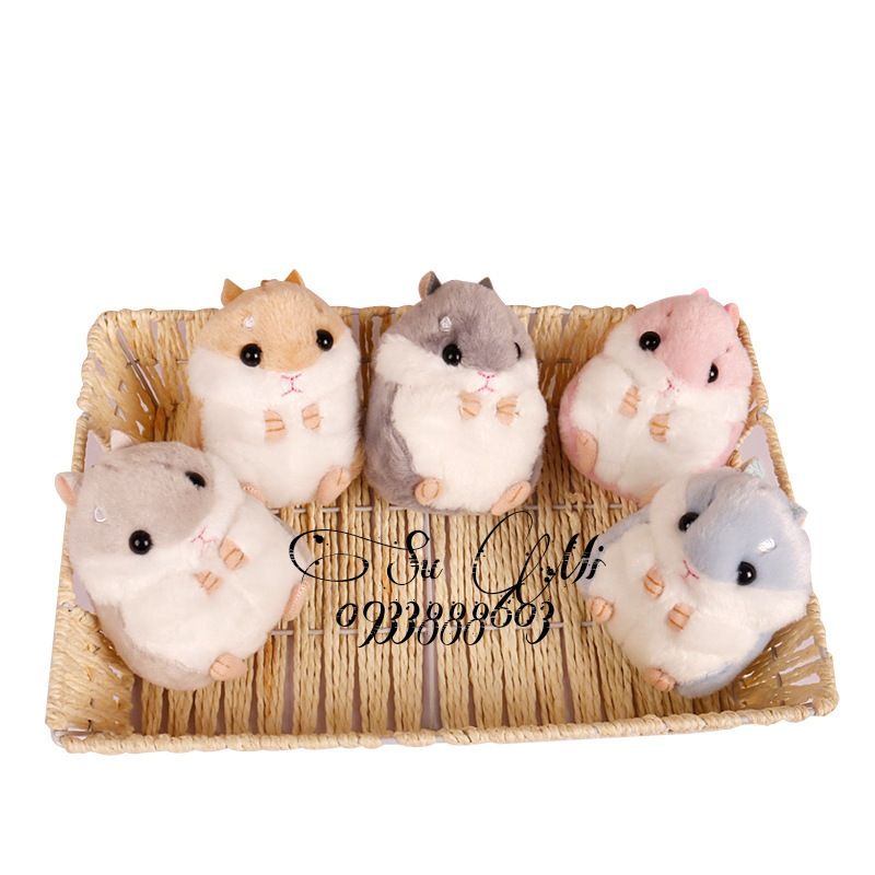Móc khóa chuột Hamster nhồi bông dễ thương. Gấu bông Hamter treo balô túi xách, điện thoại