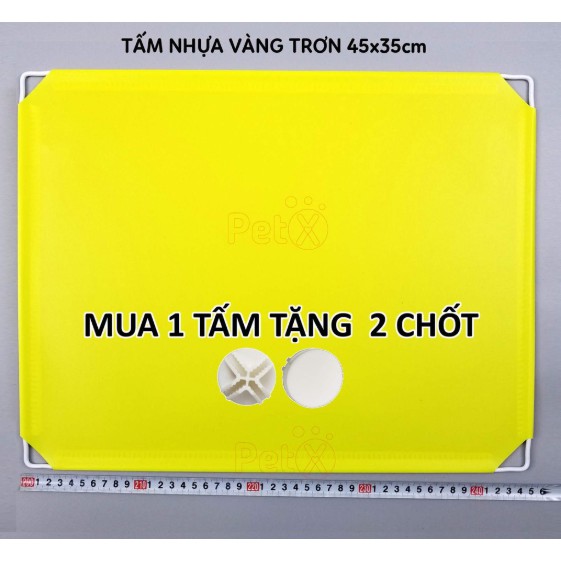 Tấm Ghép Nhựa (nhiều màu) 45x35cm Dùng Cho Tủ Ghép, Làm Quây Chuồng Thú Cưng, Chó, Mèo (TẶNG Kèm Chốt Nối)