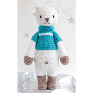 Gấu bông, thú nhồi bông, đồ chơi len, handmade cao cấp: Gấu Bobbie đứng L