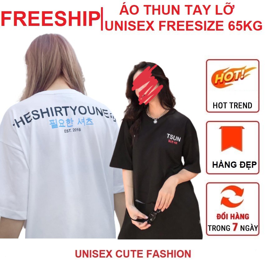 Áo thun tay lỡ CHỮ HÀN QUỐC nam nữ, áo phông form rộng Unisex phong cách Ulzzang, chất cotton siêu đẹp 3 màu
