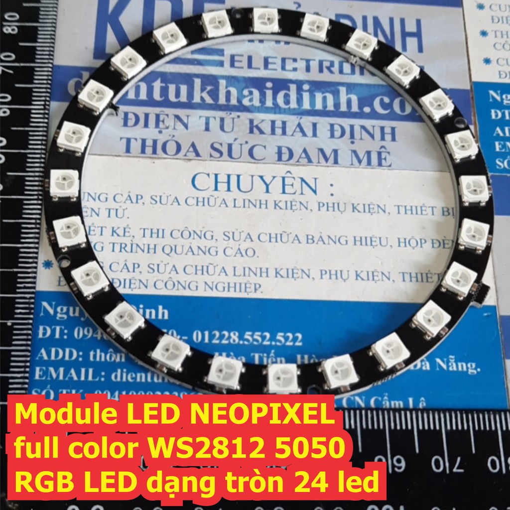 Module LED NEOPIXEL full color WS2812 5050 RGB LED dạng tròn 24 led kde7291