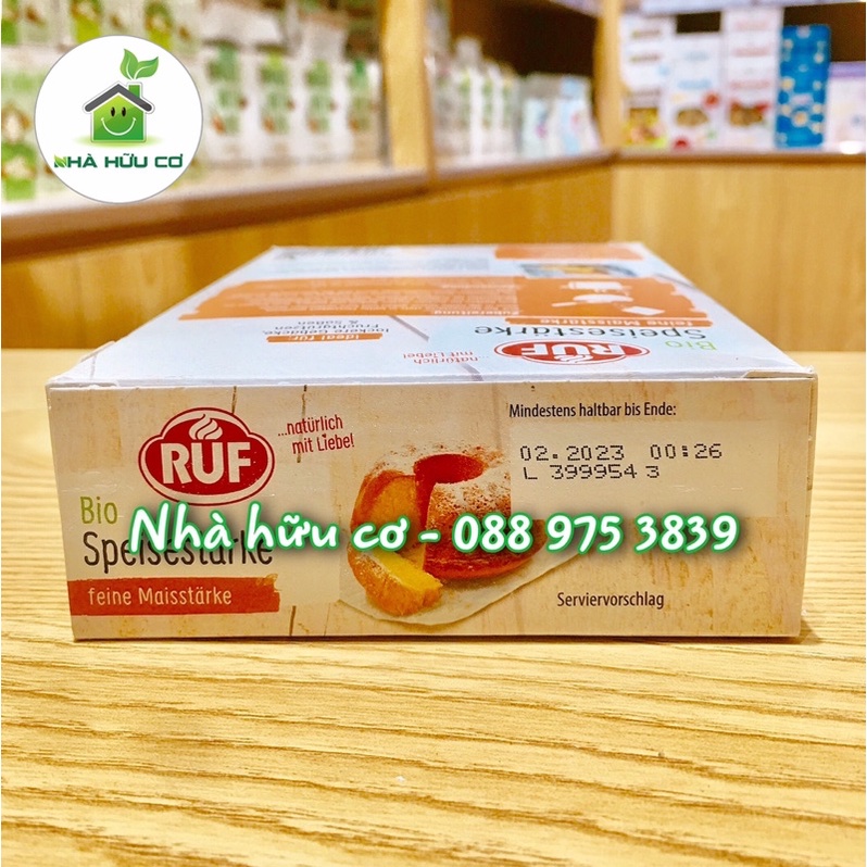 Tinh bột bắp hữu cơ Ruf làm bánh gato, bánh ngọt, pudding, bông lan, làm sệt các món súp, nước sốt ... ( Nhà Hữu Cơ )