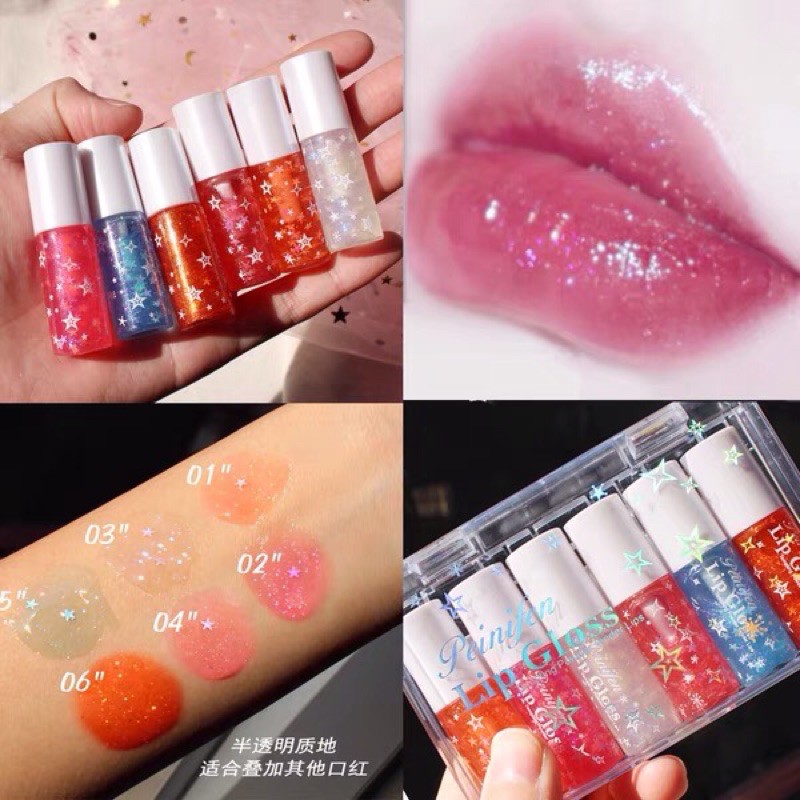 [HOT] ✨SON NHŨ MINI 6 MÀU SIÊU XINH PEINIFEN GLOSS LIP✨