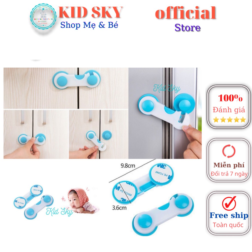 Đai khóa an toàn bằng nhựa Cao Cấp dùng để khóa TỦ LẠNH, NGĂN KÉO, TỦ ĐỒ cho nhà có em bé