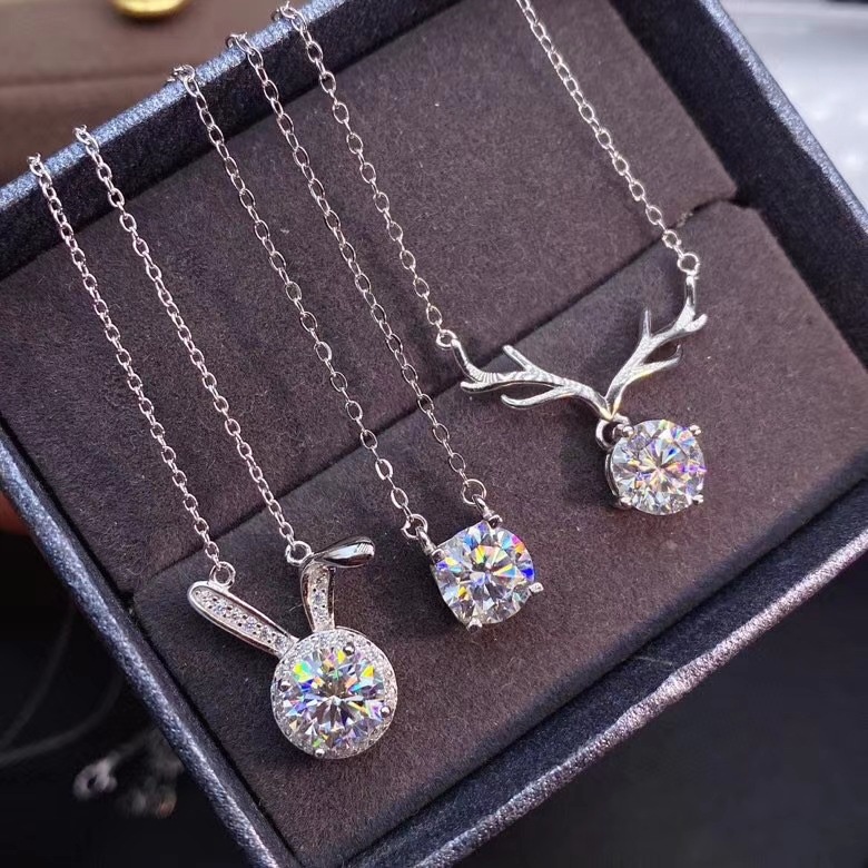 Vòng cổ Mặt Hình Thỏ Moissanite XINGX HW-JHS2-P Nhập Khẩu Mỹ Cho Nữ