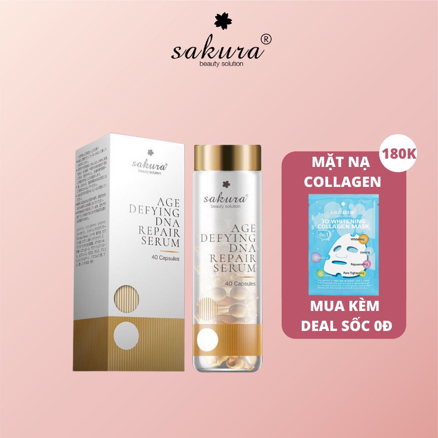 Serum chống lão hóa Sakura Age Defying DNA Repair Serum 2020 săn chắc da 40 viên