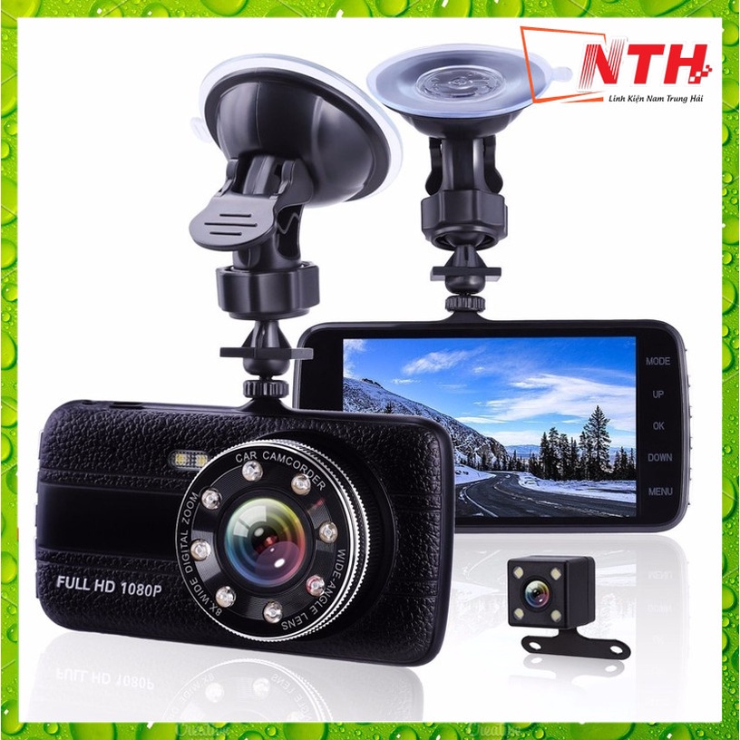 Camera Hành Trình Ô Tô X004 Trước Sau Full HD1080P Tích Hợp 8 Đèn LED