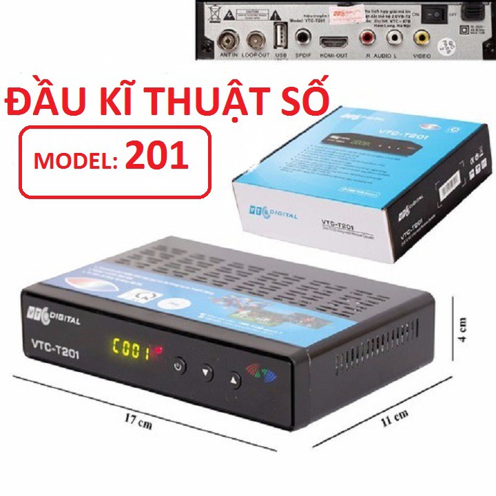 Đầu thu kỹ thuật số,đầu thu mặt đất VTC T201 - Thiết bị số HD VTC 201