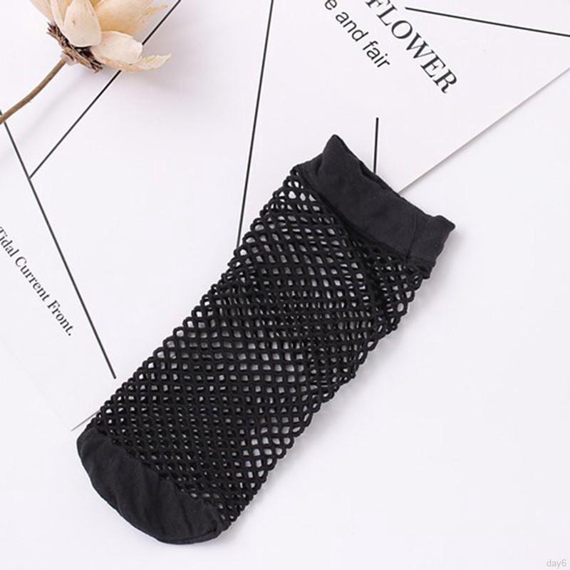 Vớ lưới cổ ngắn màu đen cho nữ