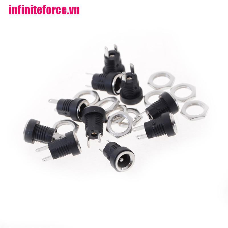 Set 10 đầu nối ổ cắm nguồn dc-022b 5.5x2.1mm cao cấp