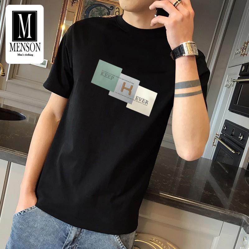 [Hàng Cao Cấp] Áo Thun Nam, Áo Phông Nam Cổ Tròn Cao Cấp Vải Cotton Co Giãn 4 Chiều Chất Mát Mùa Hè - MENSON M1131 | BigBuy360 - bigbuy360.vn
