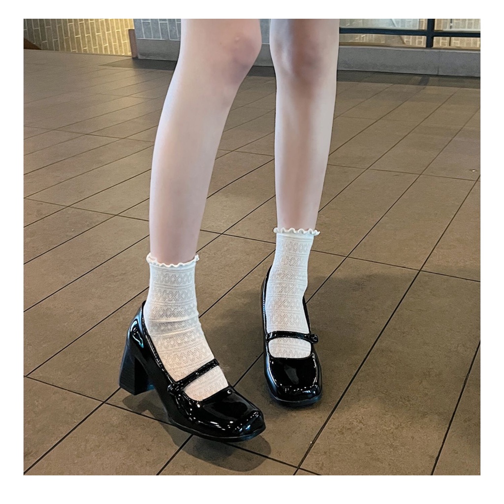 GIÀY LOLITA CAO GÓT VINTAGE PATENT LEATHER MARYJANE NỮ RETRO