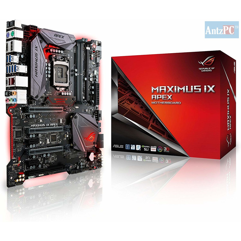 Bo mạch chủ ASUS ROG Maximus IX Apex Z270 Aura Sync RGB LEDs, DDR4 4266MHz, DIMM.2 dual M.2 - Hàng nhập khẩu Like New