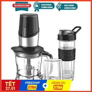 Máy xay sinh tố, máy xay sinh tố sunhouse shd5340 đen đa chức năng, công suất cao, xay cực nhuyễn