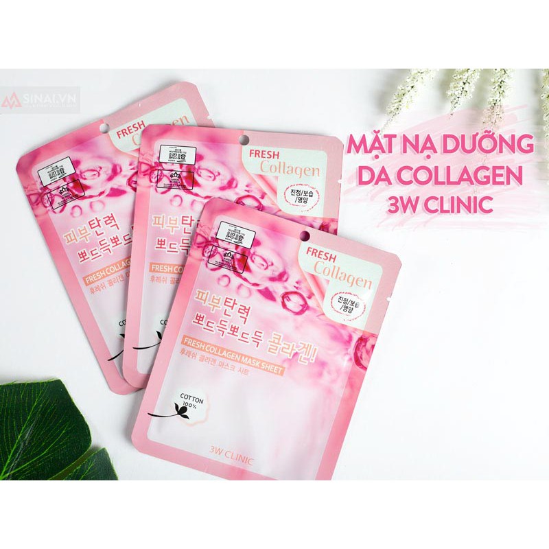 Mặt Nạ Dưỡng Da Trắng Sáng 3w Clinic Fresh Mask Sheet 23ml