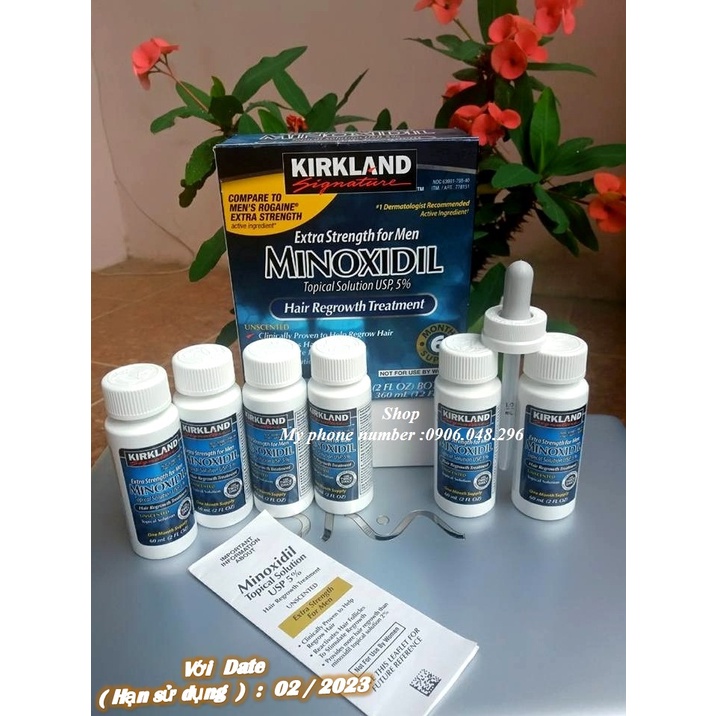 [ Date :Tốt nhất ]  Ống ML Zin KirKland Mỹ , và  1 Lọ Dung dịch thoa ngoài Mọc Tóc, mọc Râu  Minoxidil 5% Kirkland USA .