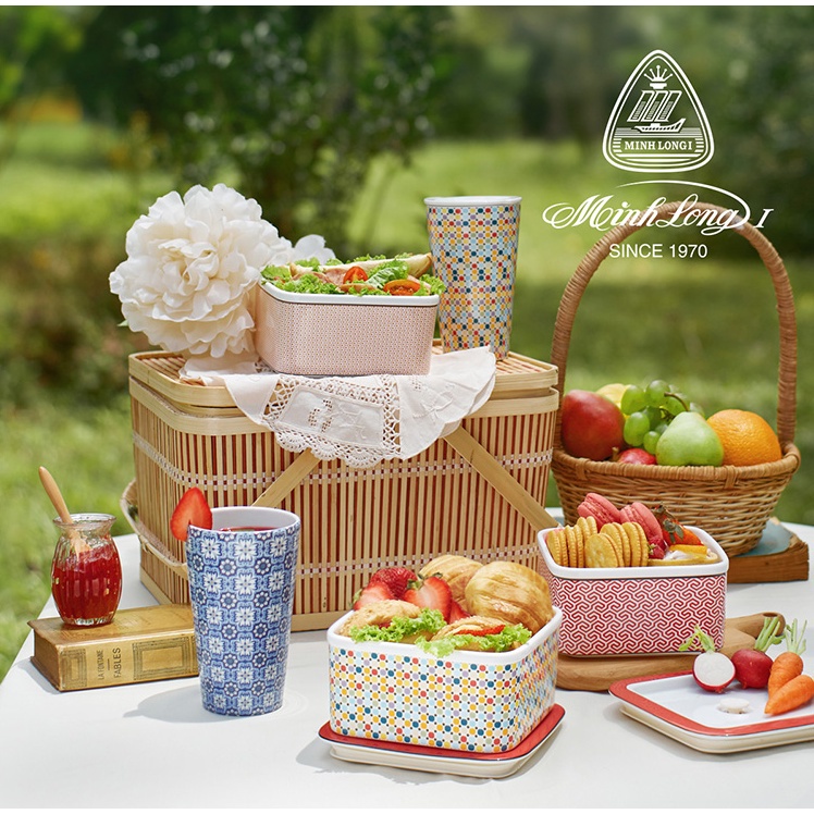 Hộp Cơm, Đựng Thực Phẩm Tròn Giữ Nhiệt Sứ Dưỡng Sinh Minh Long - 11 cm - Màu Trắng
