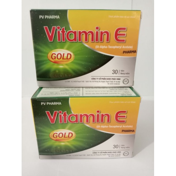 VITAMIN E GOLD Hộp 30 viên giúp làm đẹp da, sáng da, chống lão hóa.