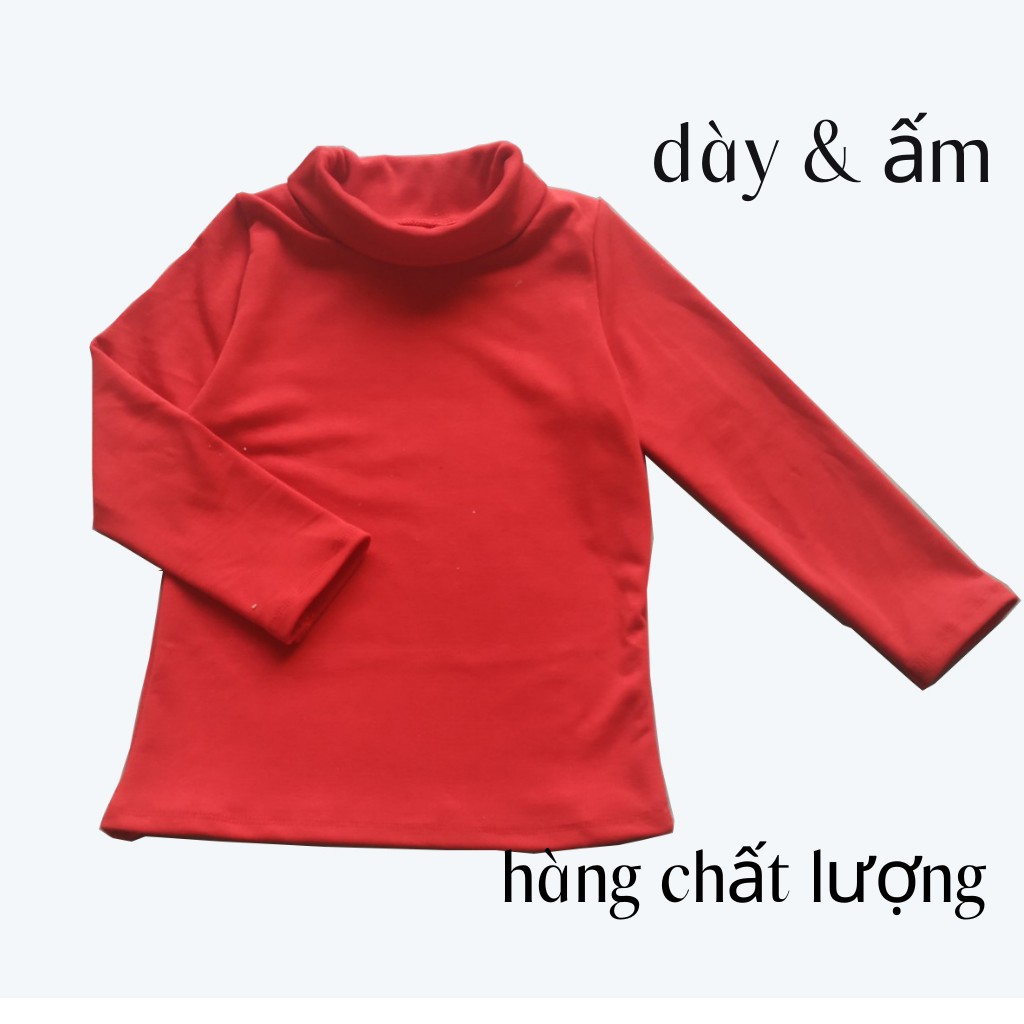 Áo cotton len cao cổ  (size 8-22 kg) cho bé trai bé gái, hàng siêu ấm