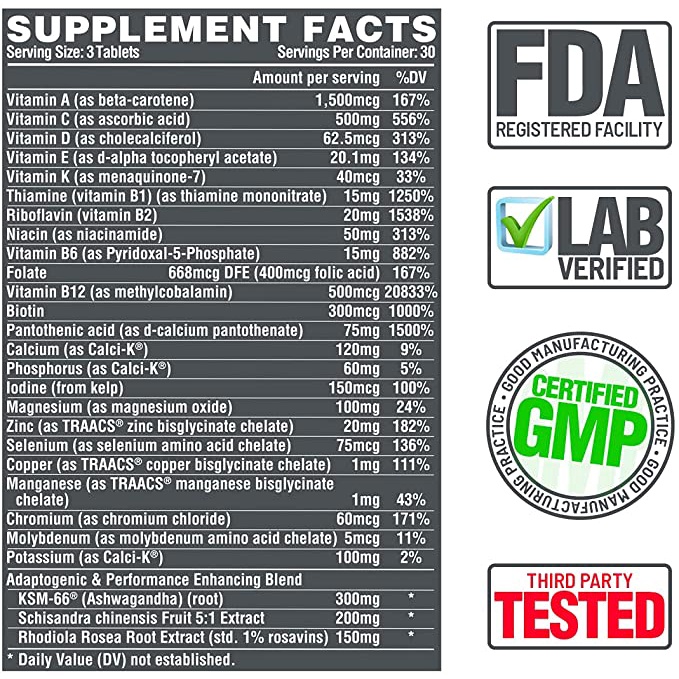 Vitadapt Bổ Sung Vitamins Và khoáng Toàn Diện Cho Người Chơi Thể Thao Nutrex Vitadapt 90 Viên