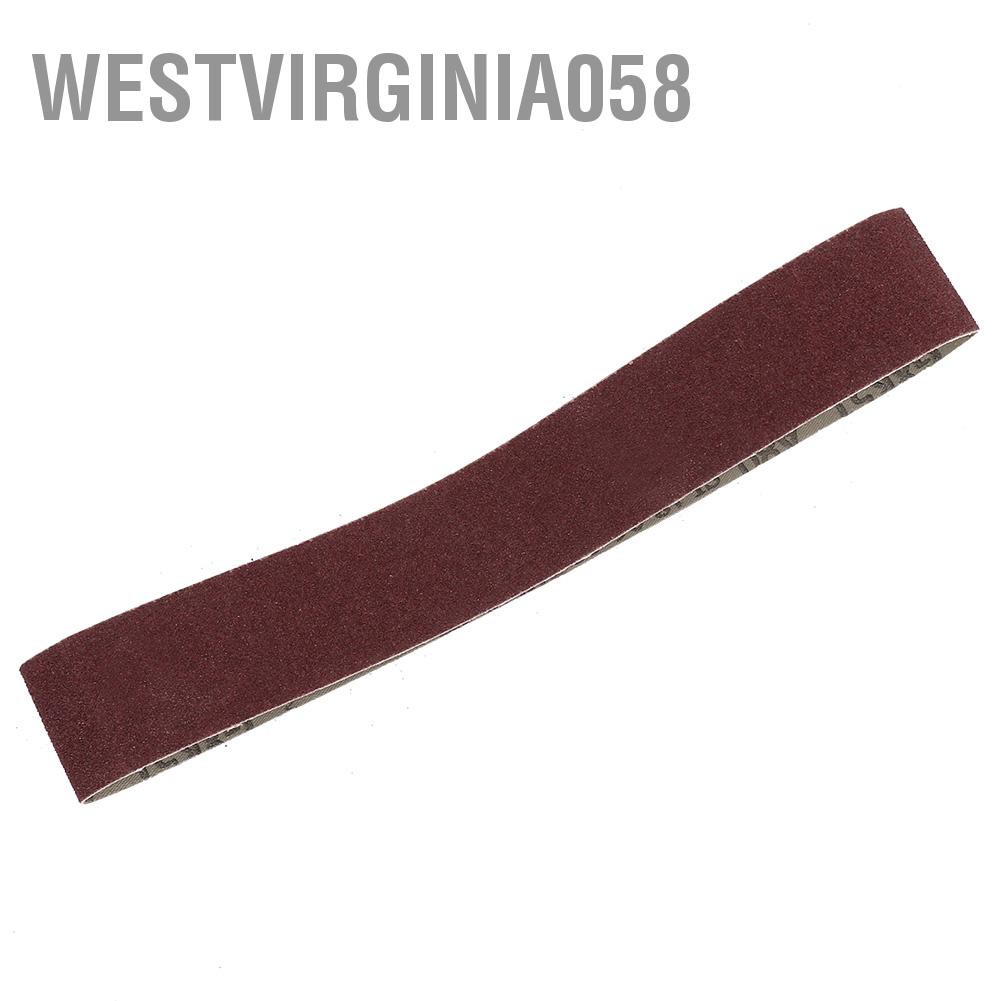 Westvirginia058 10pcs 27x2 Inch Aluminum Oxide Sanding Belt 686x50mm Abrasive Band for Wood Soft Metal