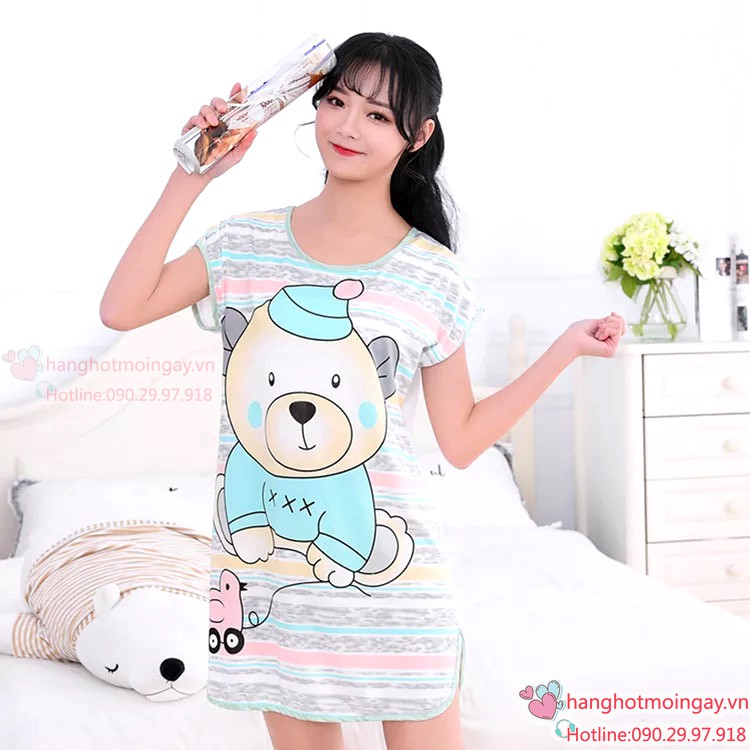 Đầm ngủ gấu siêu dễ thương DN41