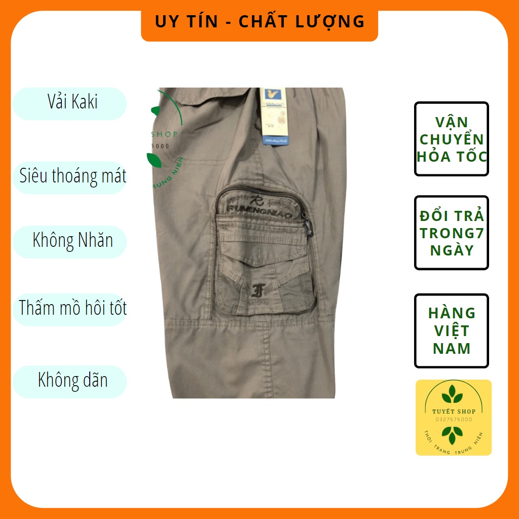 Quần Short Nam Trung Tuổi, Quần Ngố Trung Niên Chất Thô Hàng Đẹp hàng Đại Béo