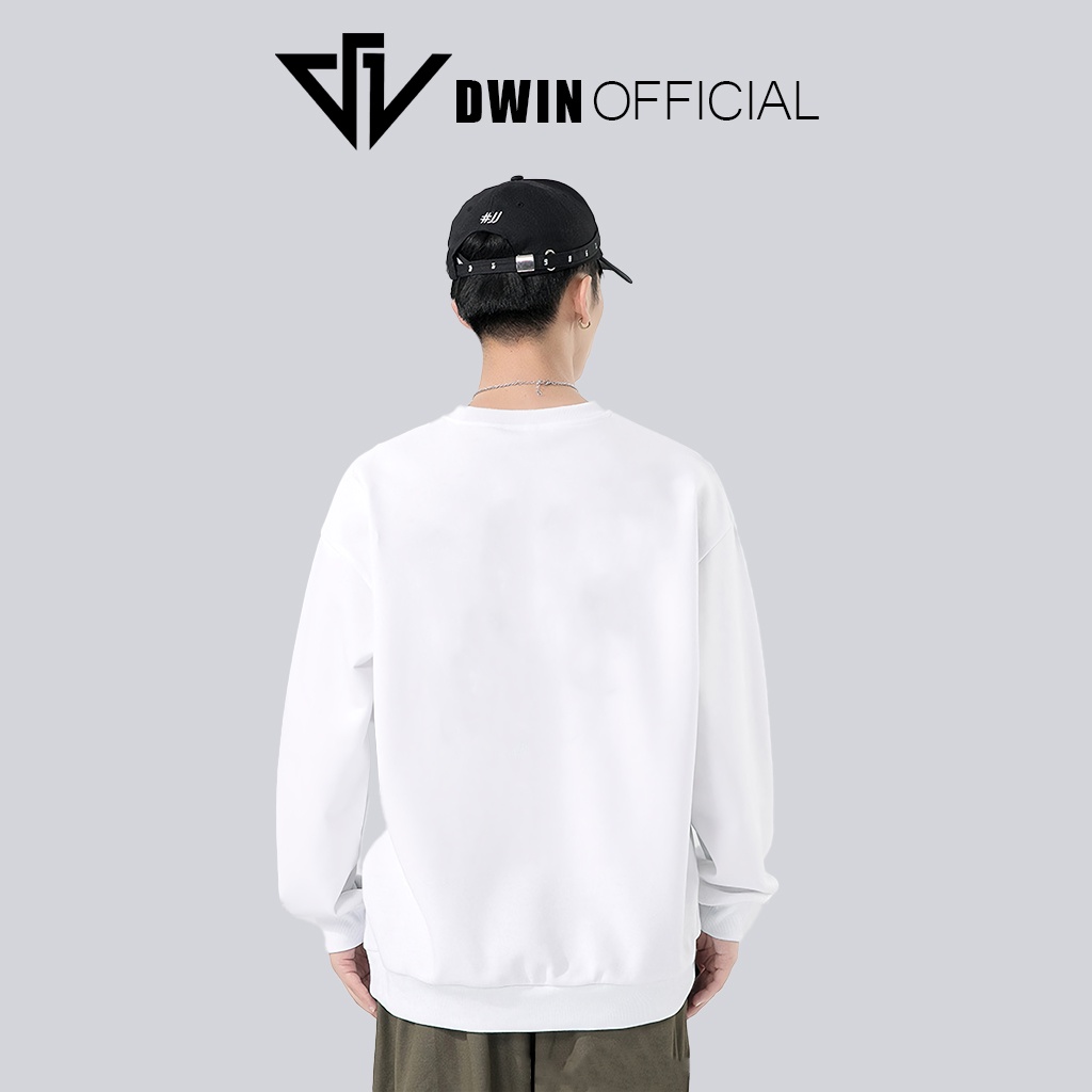 Áo sweater nỉ Rock Roll unisex DWIN basic nam nữ form rộng oversize local rand SP00103