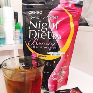 Trà giảm cân ban đêm  Orihiro Night diet tea Beauty Nhật Bản