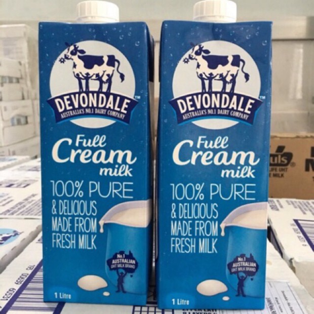 Sữa tươi Devondale nguyên kem Úc 1 lít date 12/2019