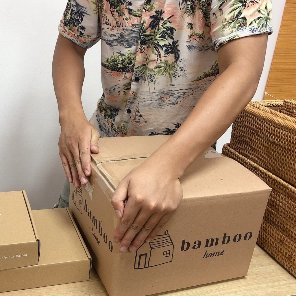 Khay mây tre BAMBOOO ECO kệ decor trang trí nhiều tầng đan tre thủ công
