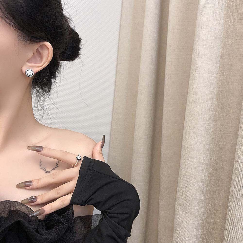 Bông Tai Tròn Hình Hoa Đơn Giản Ngọt Ngào Thời Trang VANES1 Cho Nữ