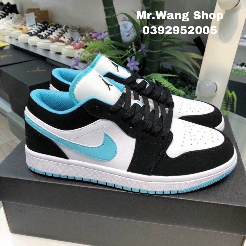 Giày Sneaker JD 𝗷𝗼𝗿𝗱𝗮𝗻 𝟭 𝗽𝗮𝗻𝗱𝗮 Xanh Ngọc Cổ Thấp jd1 nam nữ..-Humy FULL Size BOX BILL + TẤT + LỌ TẨY TRẮNG