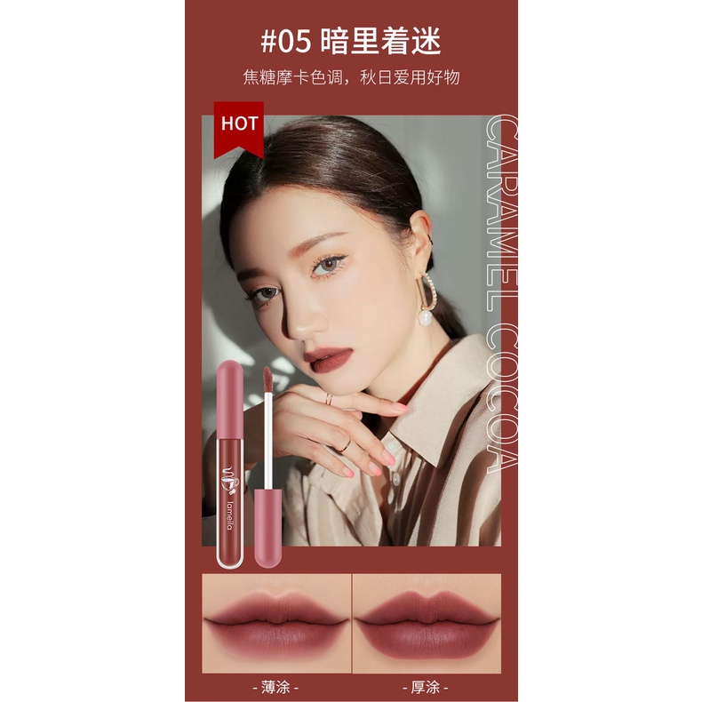 Son Kem Lì Lameila Mềm Mịn Như Nhung Dưỡng Màu Sắc Tự Nhiên Chống Thấm Nước Lâu Trôi S240