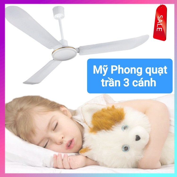 Quạt trần Mỹ Phong MP 1400 hộp số Dimmer và hộp số bấm - Chính hãng bảo hành 24 tháng