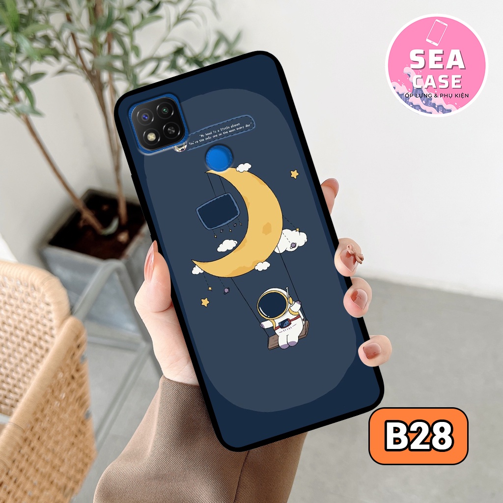 Ốp lưng XIAOMI REDMI 9C hình vũ trụ,hoạt hình,phi hành gia – ốp nhựa chống trầy,chống va đập