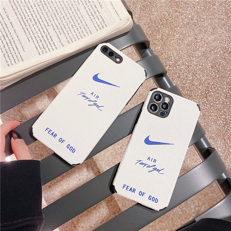 Ốp điện thoại lụa họa tiết logo Nike Fear Of God cho Iphone 12 Pro Max 12 Mini 11 Pro Max Xs Max Xr 6 6s 7 8 Plus | BigBuy360 - bigbuy360.vn