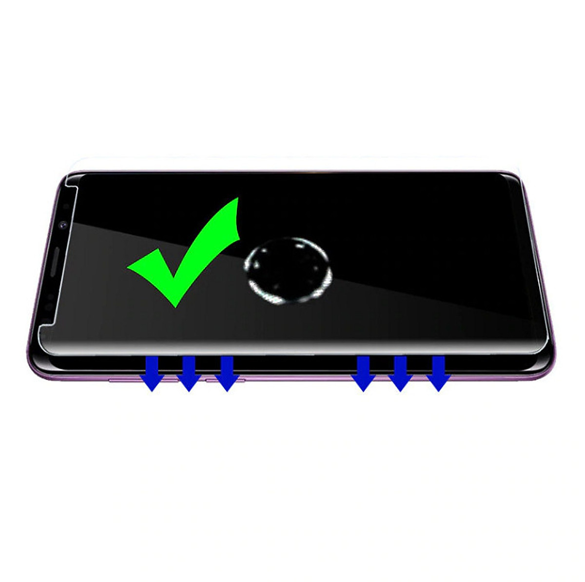Sales Tấm kính cường lực trong suốt full keo UV dành cho SamSung Galaxy S8+ Plus