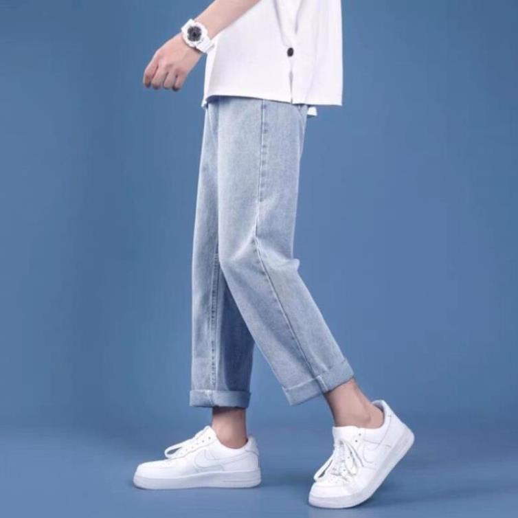 Quần jean bò baggy Basic ống suông rộng Unisex Oversize Nam Nữ phong cách Hàn Quốc Ullzang thời trang đường phố mùa hè