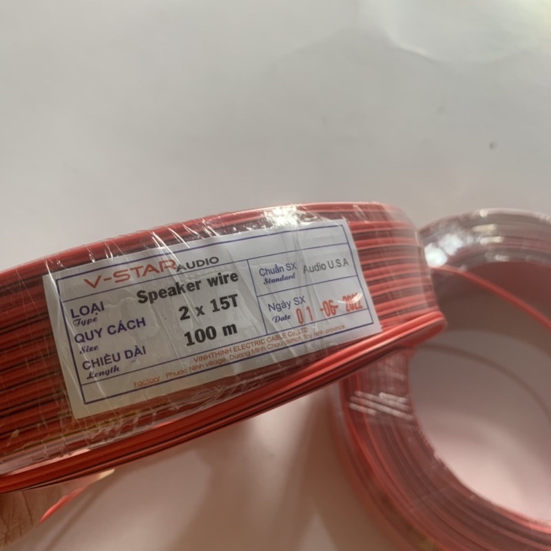Dây điện đôi nhỏ đỏ đen lõi đồng loại 1, dây điện nhỏ 2 lõi nhiều sợi